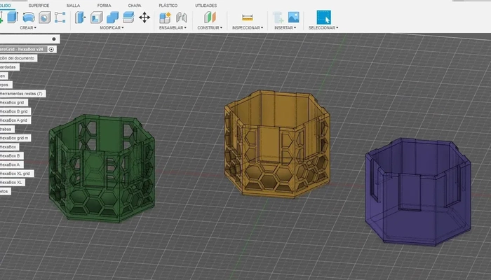 hexabox pequeña caja 3d modelos descargar crealidad nube 3d print model - Mito3D