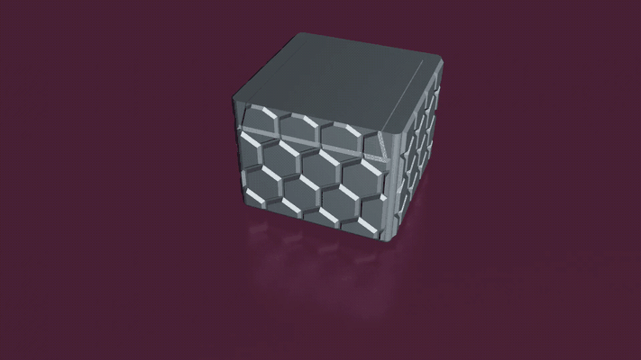 hexagon box 3d modelle download realität wolke zuhause haus dekor 3d print model - Mito3D