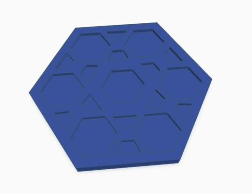 hexagon untersetzer 3d modelle download realität wolke 3d print model - Mito3D