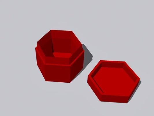 hexagonal storage container 3d modèles télécharger créalité nuage 3d print model - Mito3D