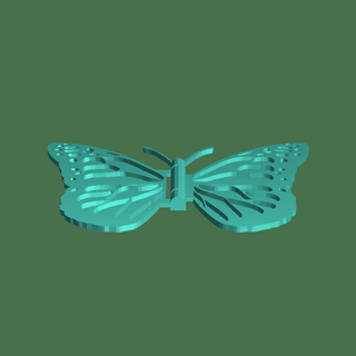 articulado borboleta vôo animais 3d print model - Mito3D