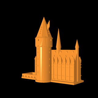Hogwarts 2 arquitetônico modelos 3d print model - Mito3D