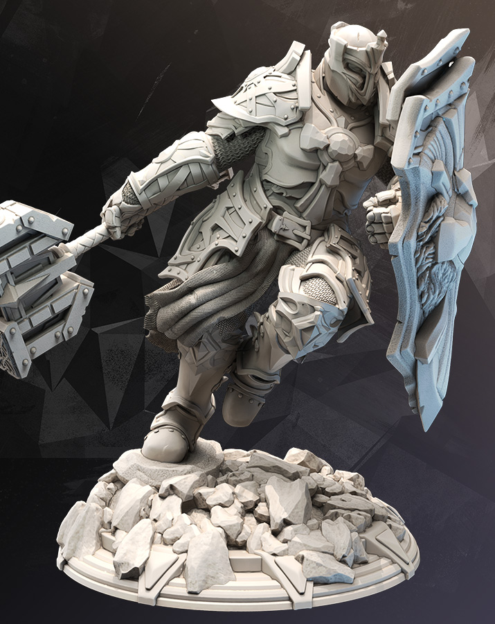 kutsal paladin kardiyot karakterler 3D print model - Mito3D