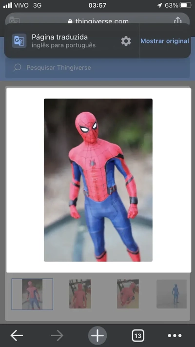 homem aranha 3d modelos baixar crialidade nuvem 3d print model - Mito3D