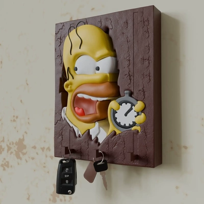 homer leuchtenden schlüssel halter unterstützung 3d modelle download realität wolke 3d print model - Mito3D