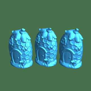 honeycomb bee gnome house 3 file comparison Others 3d print model - Mito3D