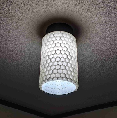 honeycomb lampshade 3d models download creality cloud lighting 3d print model - Mito3D