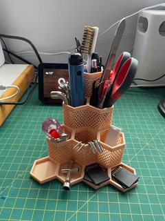 honeycomb organizer Furniture 3d print model - Mito3D