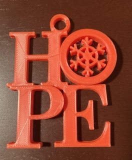 hope christmas ornament Others 3d print model - Mito3D