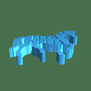 Pferd mechanisch bionisch Tiere 3d print model - Mito3D