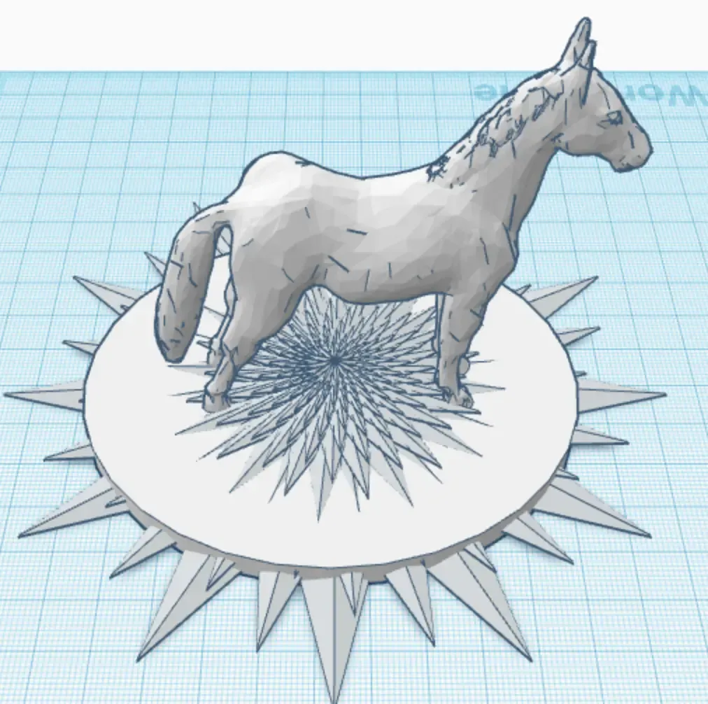 horse detailed base 3d models download creality cloud 3D print model - Mito3D