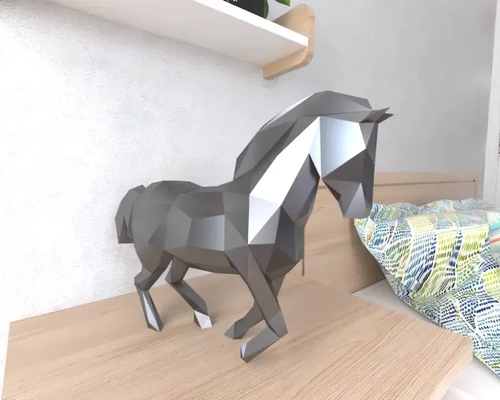 cavalo pobre poli 3d modelos baixar crialidade nuvem 3d print model - Mito3D