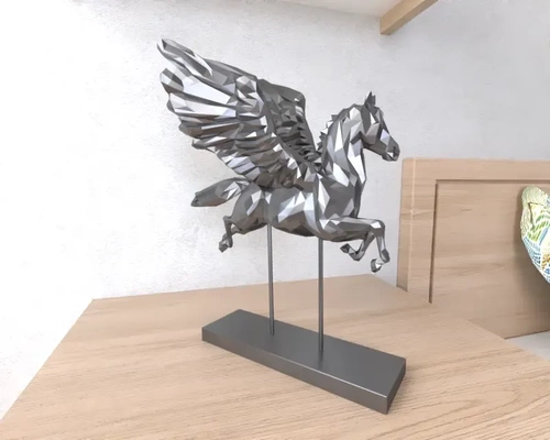 horse pegasus sculpture 3d models download creality cloud 3d print model - Mito3D