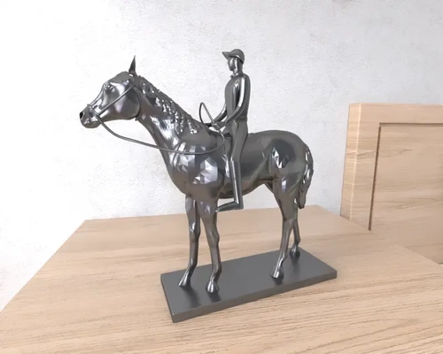 cheval sculpture 3d modèles télécharger créalité nuage 3d print model - Mito3D