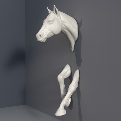horse wall mount 3d models download creality cloud home decor 3d print model - Mito3D