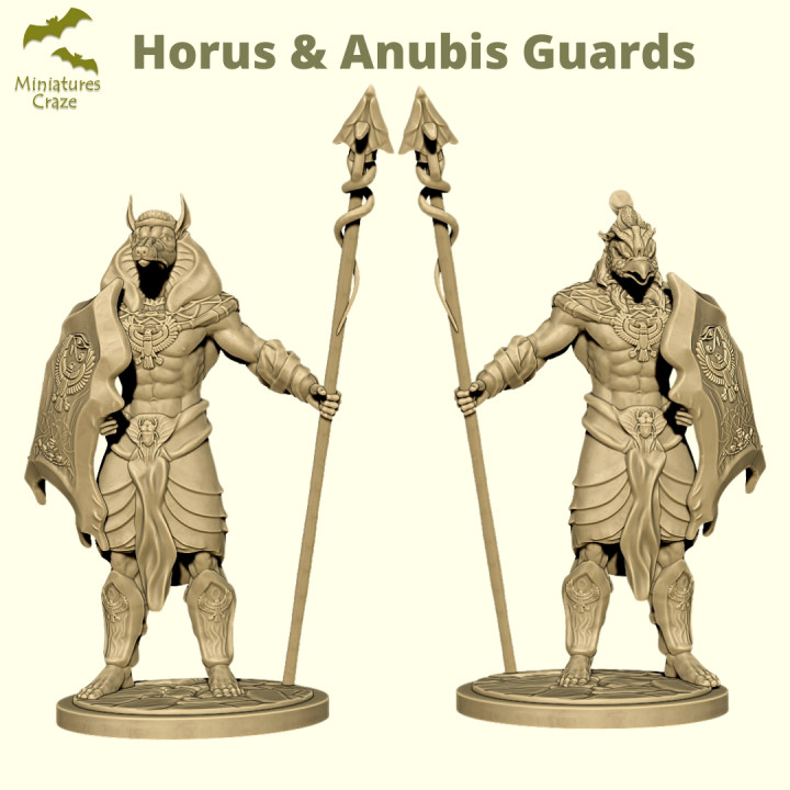 Horus Anubis Wachen Zeichen 3D print model - Mito3D