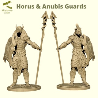 Horus anúbis guardas personagens 3d print model - Mito3D
