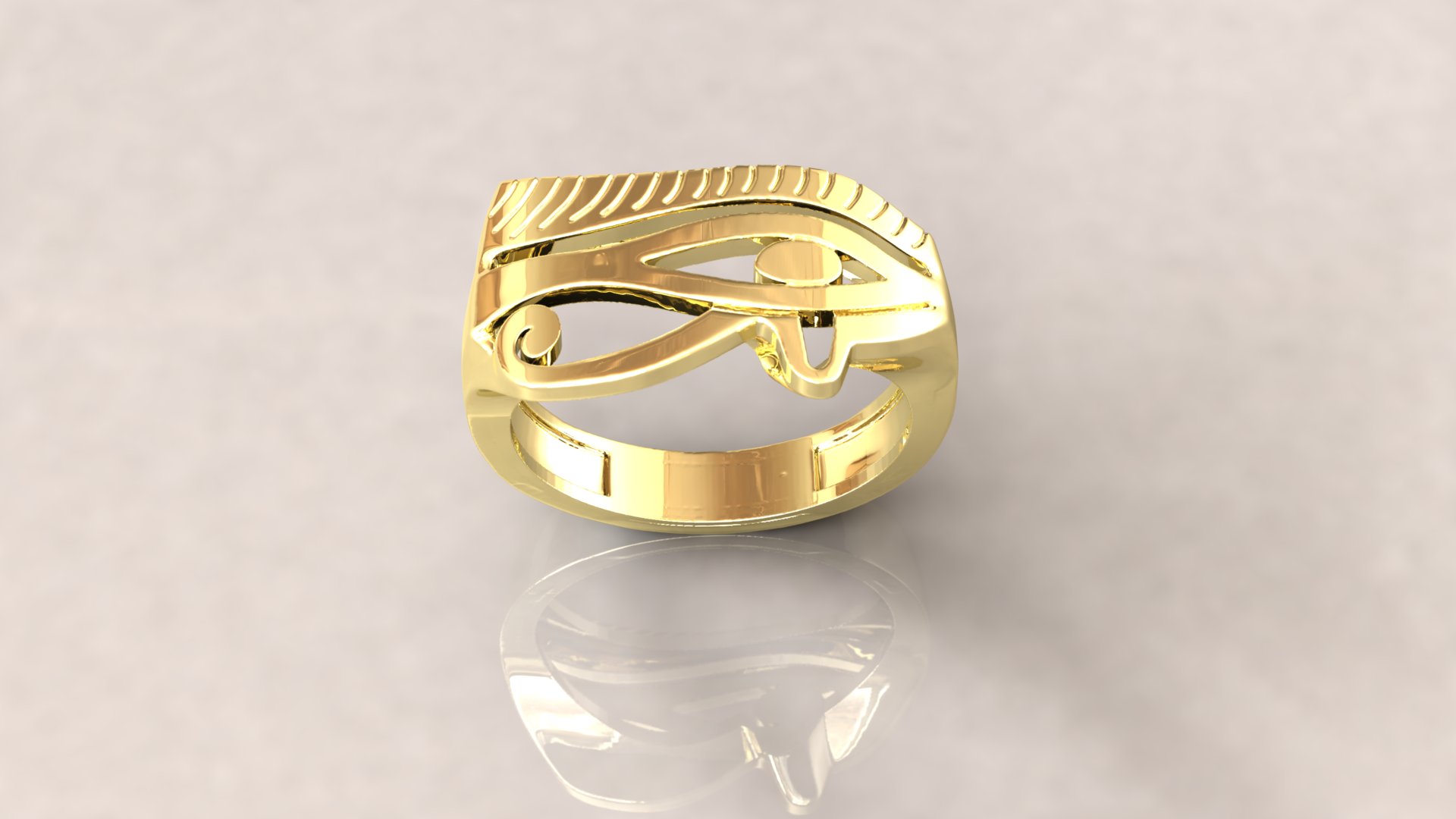 horus udjat ring egypt Fashion 3D print model - Mito3D