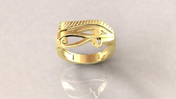 Horus udjat Ring Ägypten Mode 3d print model - Mito3D