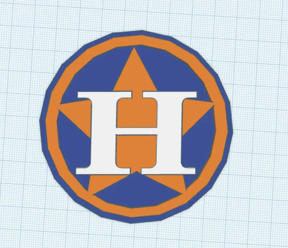 houston astros logo 3d modelle download realität wolke 3D print model - Mito3D