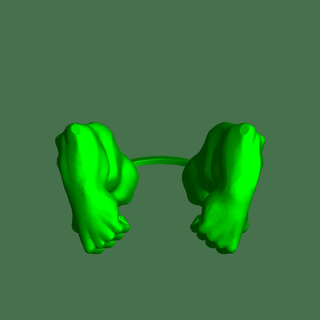 hulk frango braços corpo partes 3d print model - Mito3D