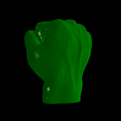 hulk hand 3d modelle download realität wolke 3d print model - Mito3D