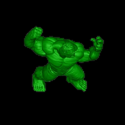 hulk no unterstützung 3d modelle download realität wolke 3d print model - Mito3D