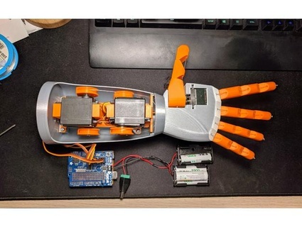 humanoid robotic hand 3d models download creality cloud biology & medical 3d print model - Mito3D