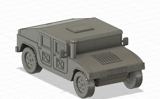 hummer askeri 3d modeller indir creality bulut 3d print model - Mito3D