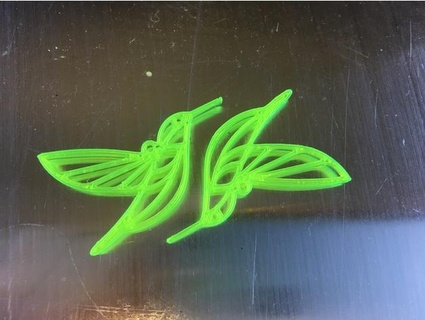 hummingbird earrings Fashion 3d print model - Mito3D