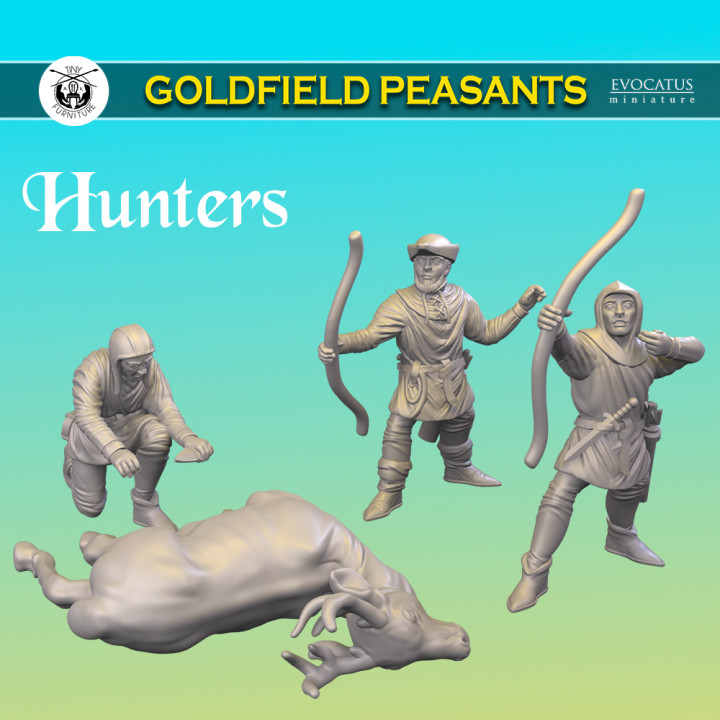 cacciatori campo d 39 oro contadini giocattoli Giochi 3D print model - Mito3D