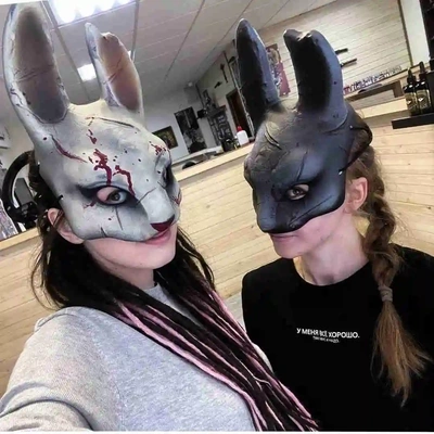 huntress mask rabbit hunter cosplay halloween costume 3d models download creality cloud masks & helmets 3d print model - Mito3D