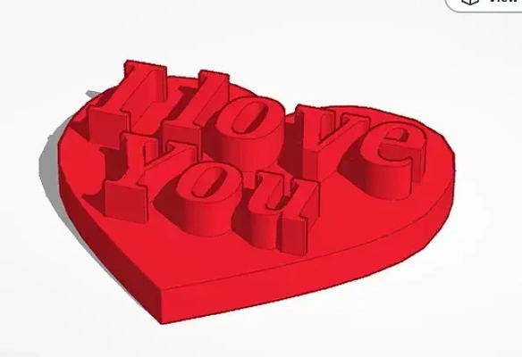 i amor corazón 3d modelos descargar crealidad nube 3d print model - Mito3D