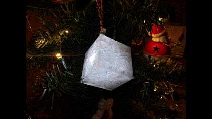 ice snow cube led winter christmas tree decoration loop Lighting 3d print model - Mito3D