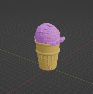 crème glacée nourriture 3d print model - Mito3D