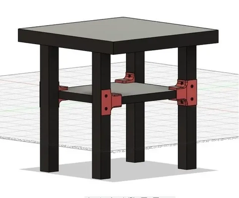 ikea caffè tavolo fissaggio 3d modelli scarica creality nube 3d print model - Mito3D