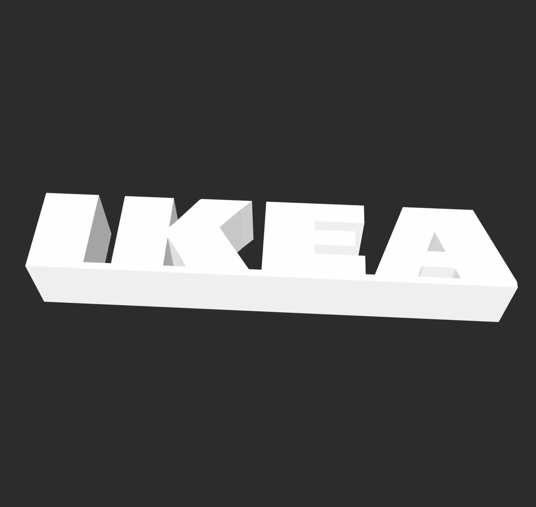 ikea logotipo 3d modelos baixar crialidade nuvem 3D print model - Mito3D