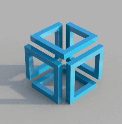 illusione cubo 3d modelli scarica creality nube giocattoli giochi 3d print model - Mito3D
