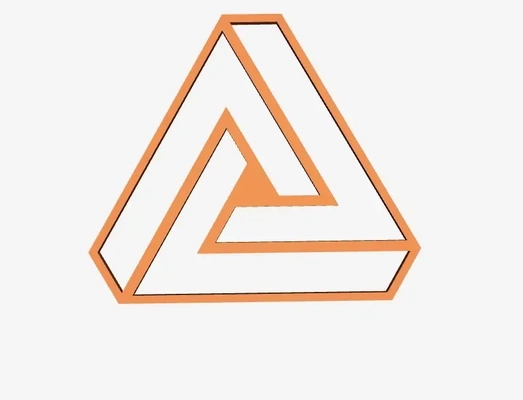 illusion triangle penrose 3d modèles télécharger créalité nuage 3d print model - Mito3D