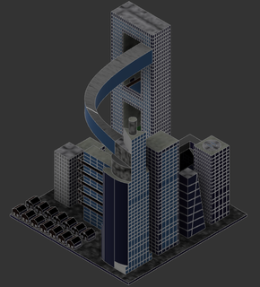 impossível cidade arquitetura panorama 3d print model - Mito3D
