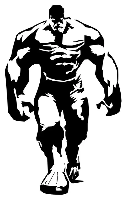 incredible hulk stencil 3d models download creality cloud 3d print model - Mito3D