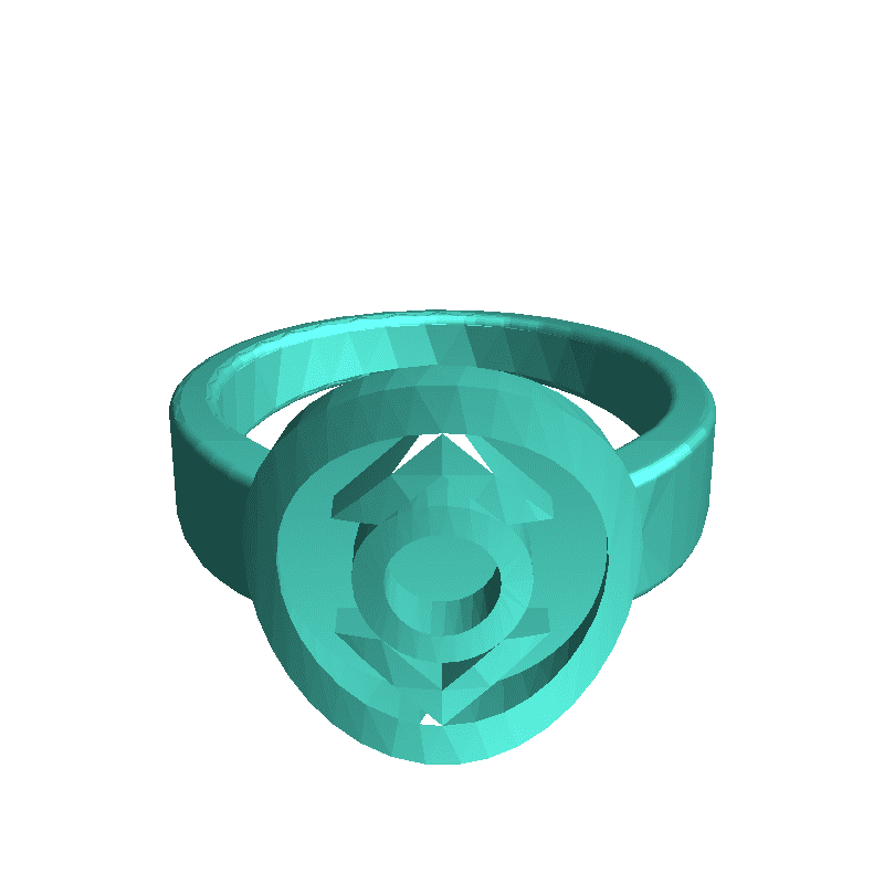 Indigo Laterne Ring Schmuck 3D print model - Mito3D