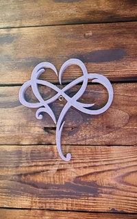 infinity love heart Household 3d print model - Mito3D