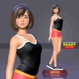 innocent girl Fictional Characters 3d print model - Mito3D