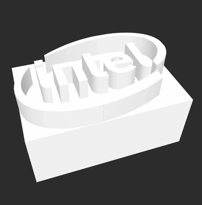 intel logo 3d modelle download realität wolke 3d print model - Mito3D