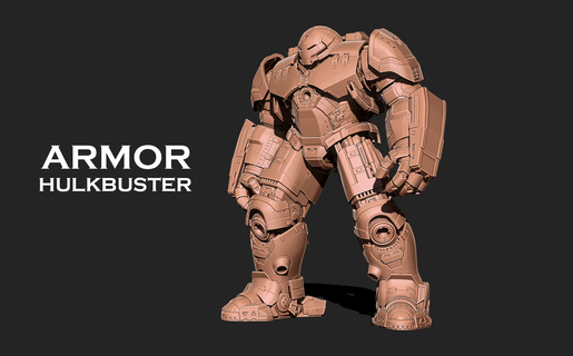 hierro hombre Hulkbuster armadura 3d impresión modelo robots 3d print model - Mito3D