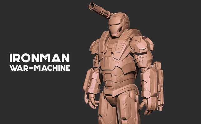 fer homme guerre machine armure 3d impression modèle modèles télécharger créalité nuage robots 3d print model - Mito3D