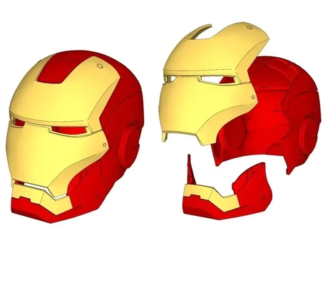 iron man helm wearable 3d models download creality cloud 3d print model - Mito3D