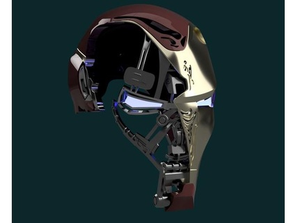 hierro hombre marca 50 batalla dañado casco final mascaras cascos 3d print model - Mito3D
