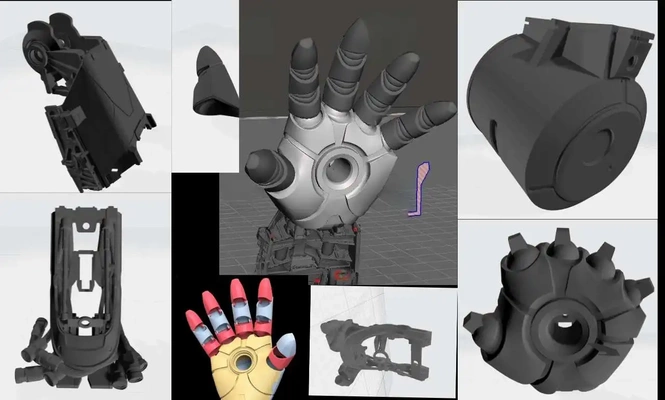 ironman gauntlet marvel hero avengers 3d models download creality cloud body parts 3d print model - Mito3D